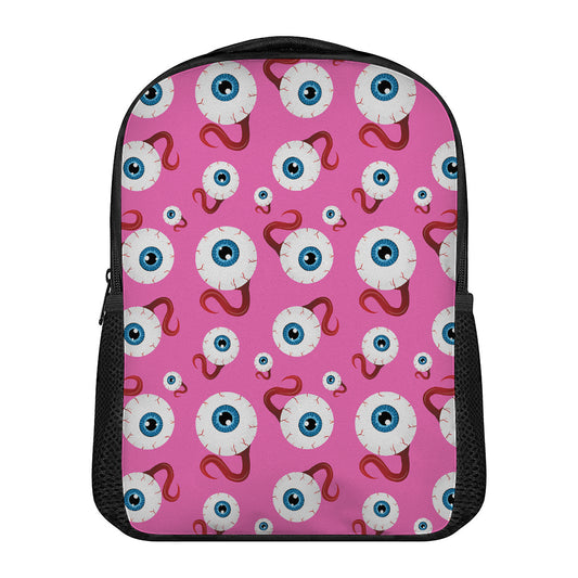 Human Eyeball Pattern Print Casual Backpack