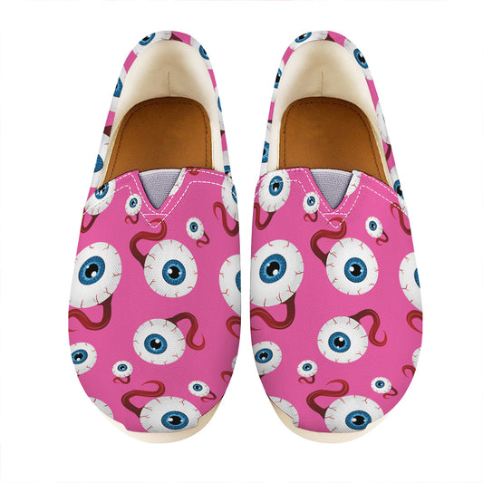 Human Eyeball Pattern Print Casual Shoes