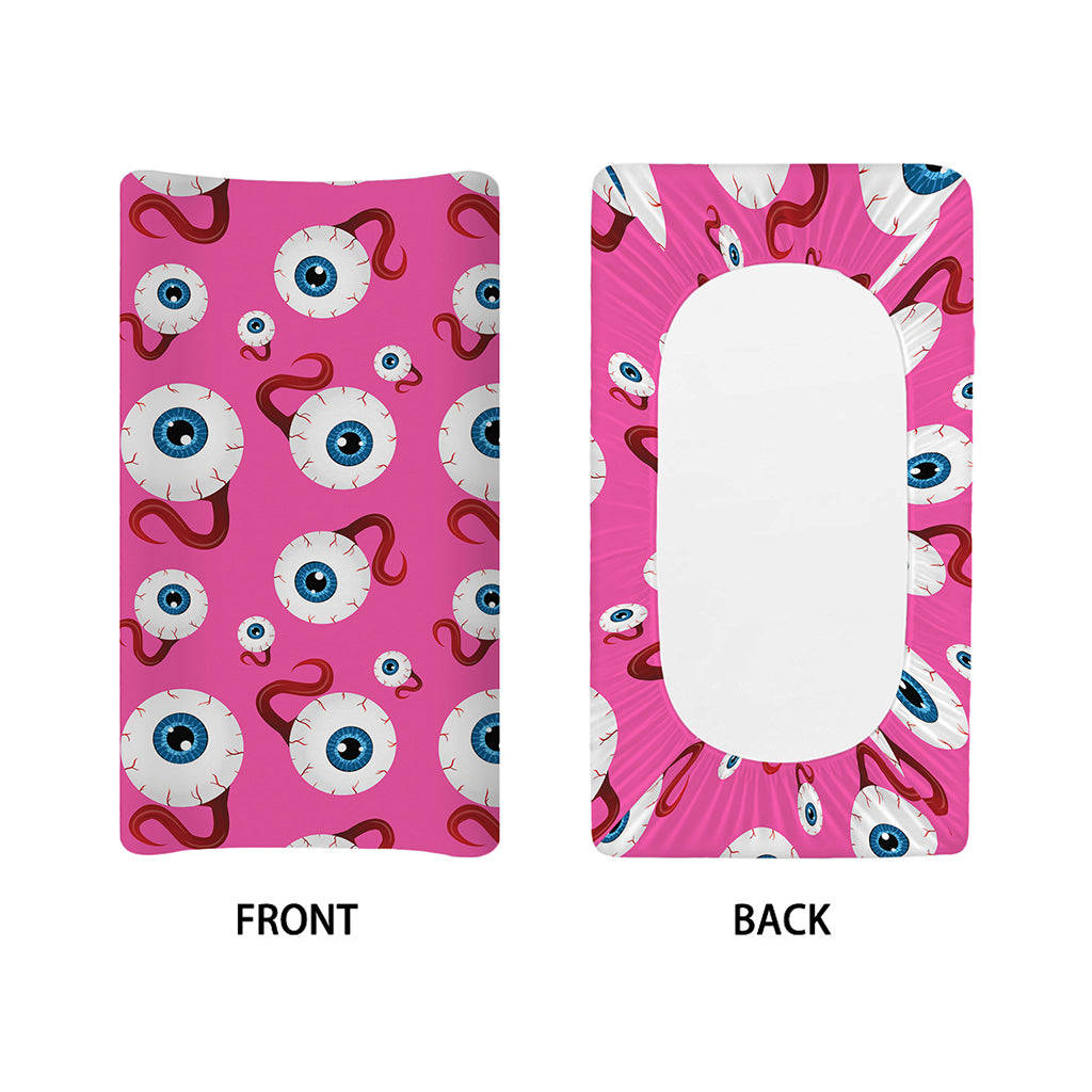 Human Eyeball Pattern Print Changing Pad Cover
