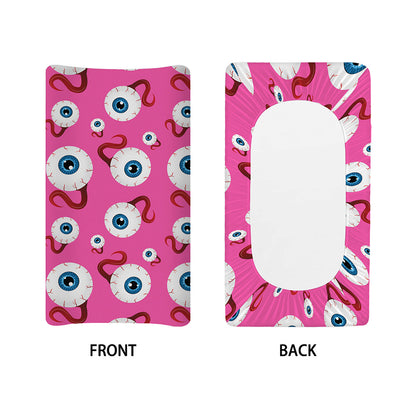 Human Eyeball Pattern Print Changing Pad Cover