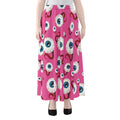Human Eyeball Pattern Print Chiffon Maxi Skirt
