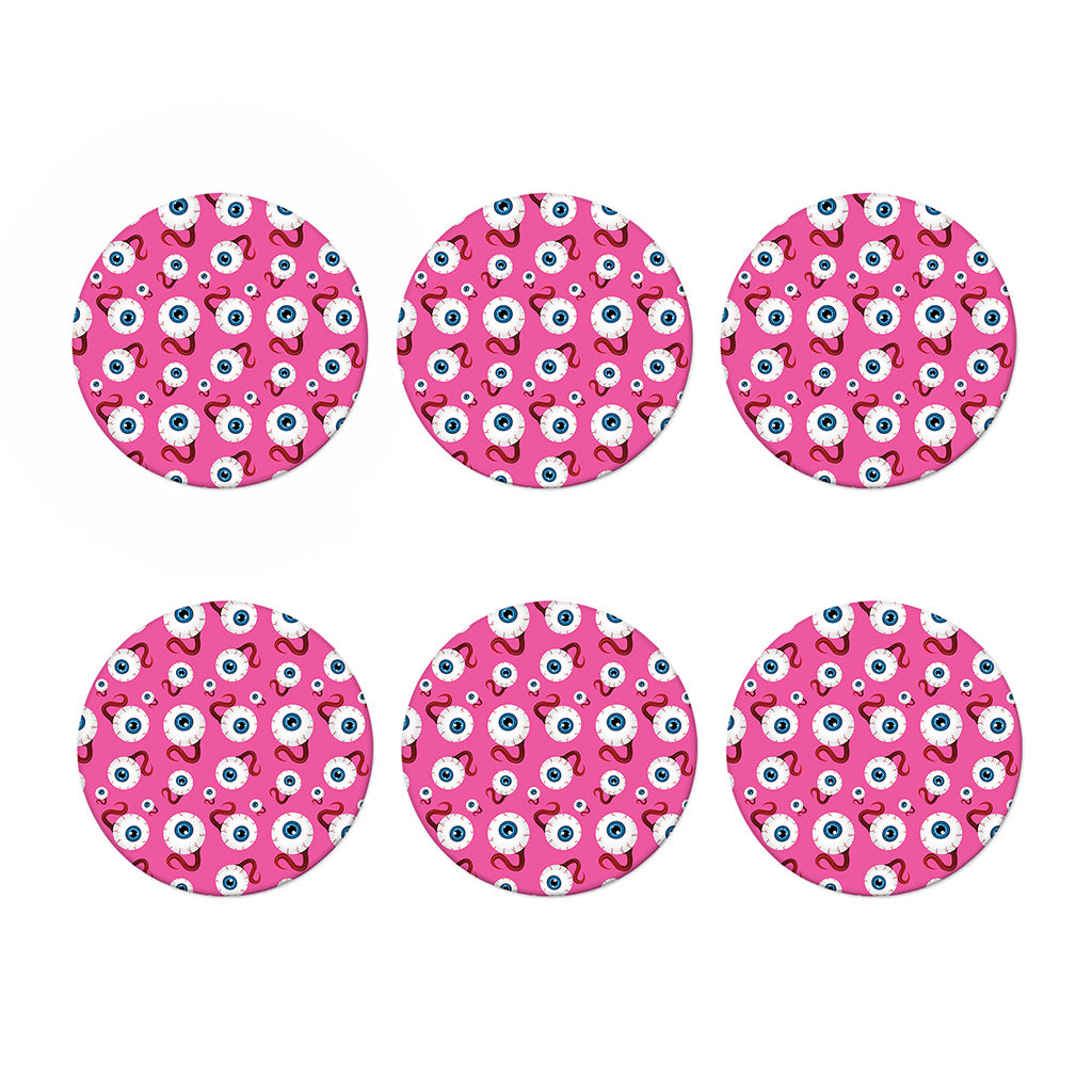 Human Eyeball Pattern Print Coaster Set