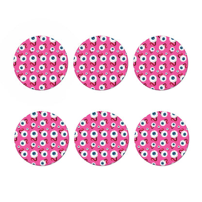 Human Eyeball Pattern Print Coaster Set