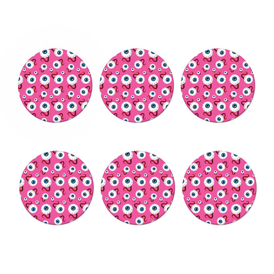 Human Eyeball Pattern Print Coaster Set