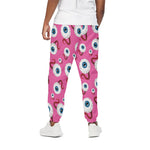 Human Eyeball Pattern Print Cotton Pants