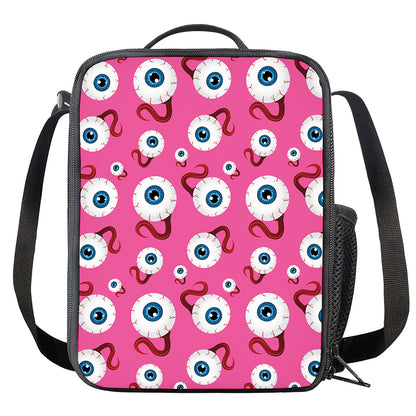 Human Eyeball Pattern Print Crossbody Lunch Bag