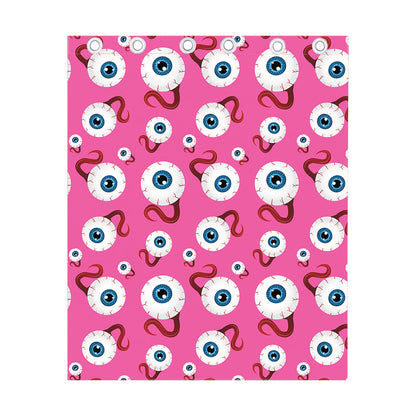 Human Eyeball Pattern Print Curtain