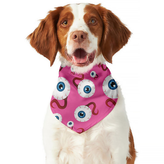 Human Eyeball Pattern Print Dog Bandana