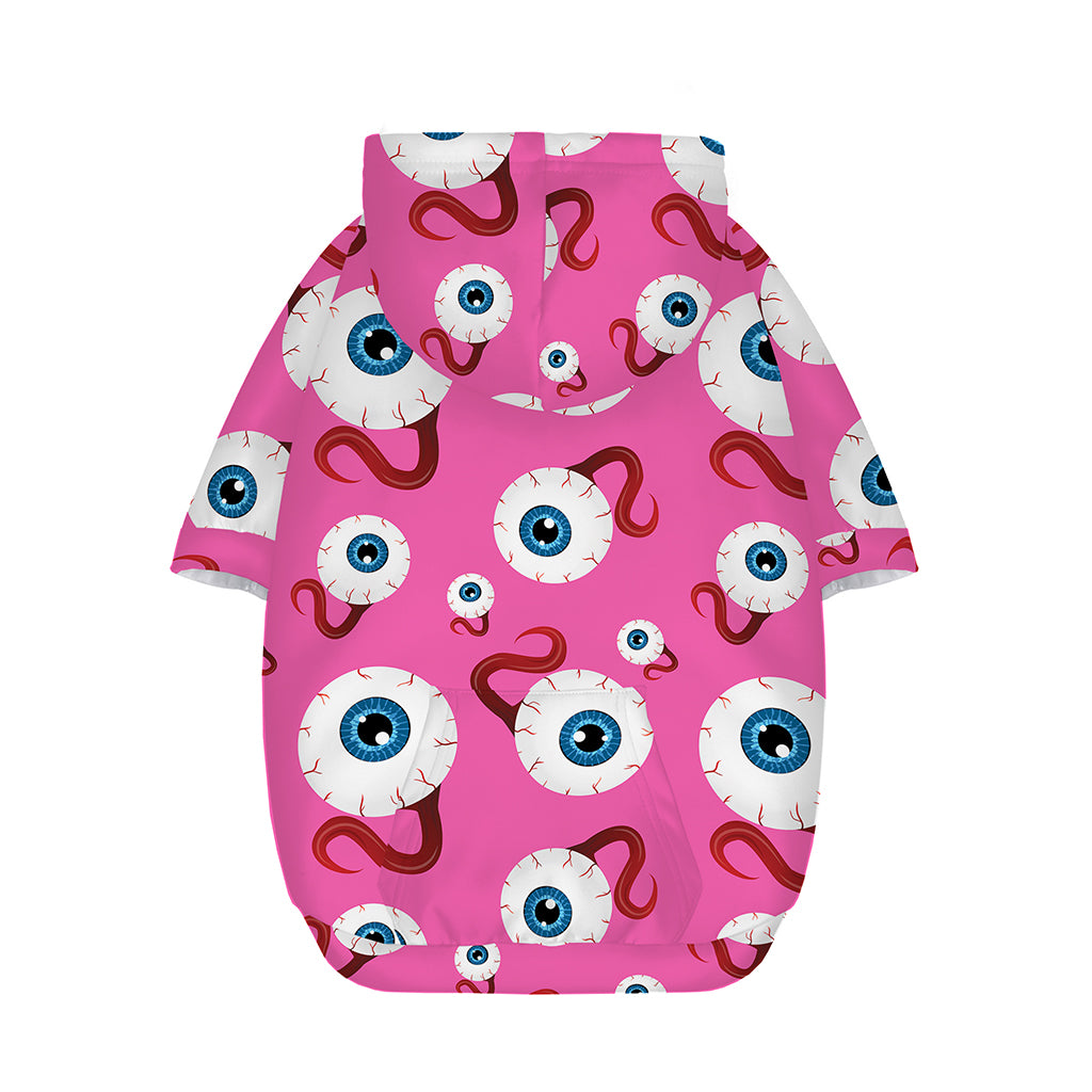 Human Eyeball Pattern Print Dog Zip Up Hoodie