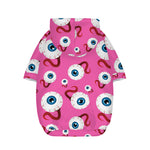 Human Eyeball Pattern Print Dog Zip Up Hoodie