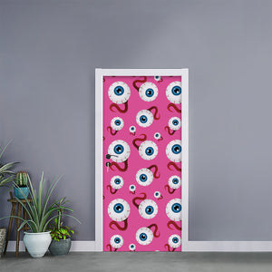 Human Eyeball Pattern Print Door Sticker