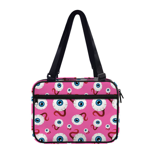 Human Eyeball Pattern Print Double Strap Bible Bag