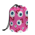 Human Eyeball Pattern Print Drawstring Makeup Bag