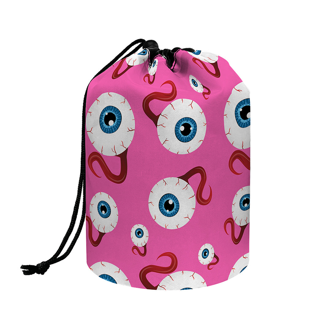 Human Eyeball Pattern Print Drawstring Makeup Bag