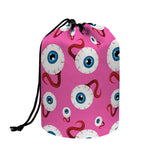 Human Eyeball Pattern Print Drawstring Makeup Bag