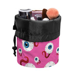Human Eyeball Pattern Print Drawstring Makeup Bag
