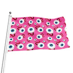 Human Eyeball Pattern Print Flag