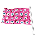 Human Eyeball Pattern Print Flag