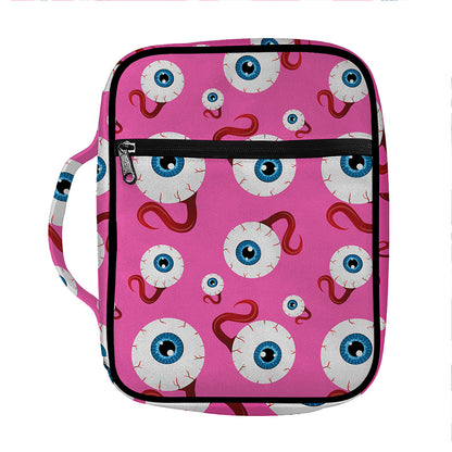 Human Eyeball Pattern Print Front Pocket Bible Bag