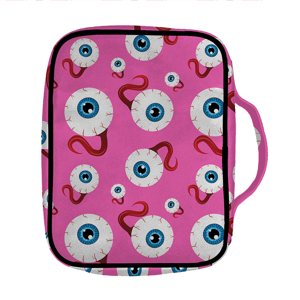Human Eyeball Pattern Print Front Pocket Bible Bag