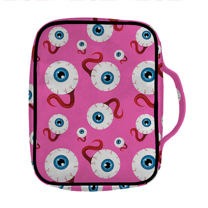 Human Eyeball Pattern Print Front Pocket Bible Bag