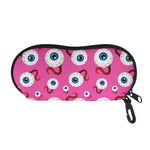 Human Eyeball Pattern Print Glasses Case