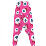 Human Eyeball Pattern Print Hammer Pants