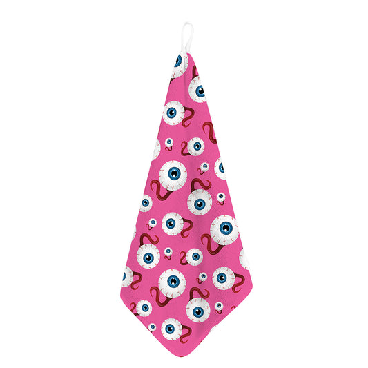 Human Eyeball Pattern Print Hand Towel