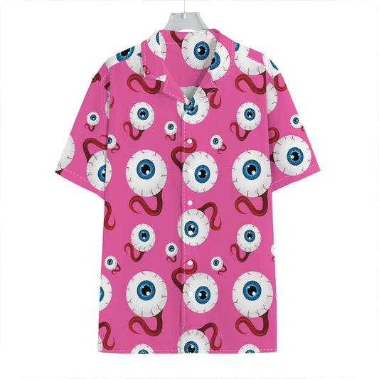 Human Eyeball Pattern Print Hawaiian Shirt