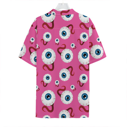 Human Eyeball Pattern Print Hawaiian Shirt