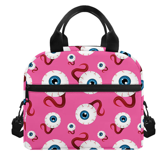 Human Eyeball Pattern Print Insulated Lunch Bag