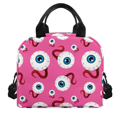 Human Eyeball Pattern Print Insulated Lunch Bag