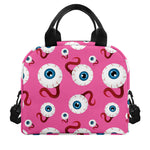 Human Eyeball Pattern Print Insulated Lunch Bag