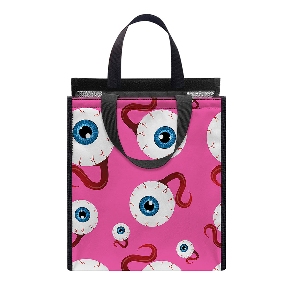 Human Eyeball Pattern Print Insulated Lunch Tote