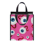 Human Eyeball Pattern Print Insulated Lunch Tote