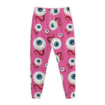 Human Eyeball Pattern Print Jogger Pants