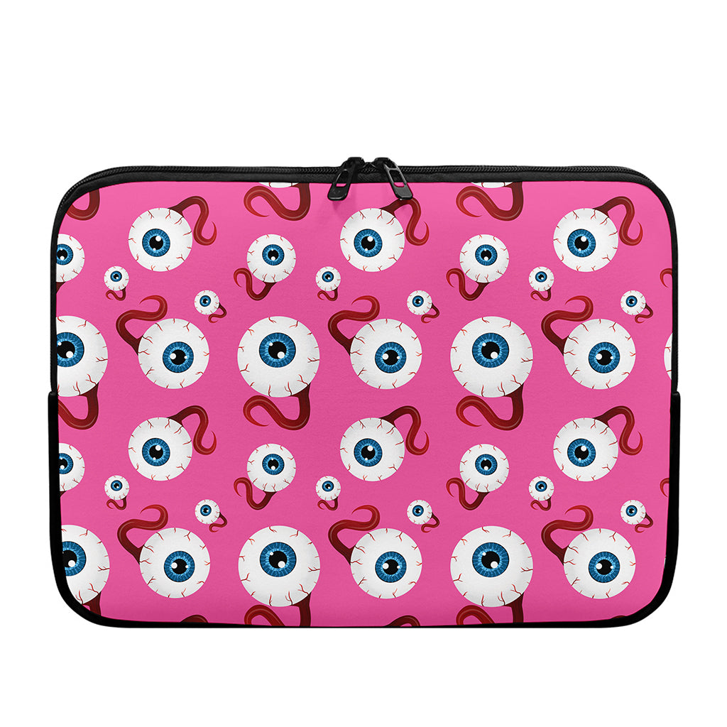 Human Eyeball Pattern Print Laptop Sleeve
