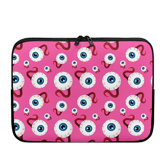 Human Eyeball Pattern Print Laptop Sleeve