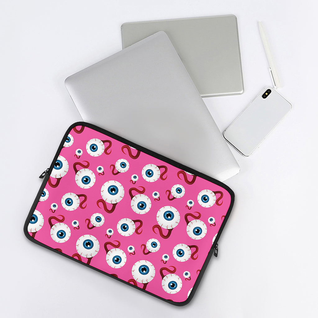 Human Eyeball Pattern Print Laptop Sleeve