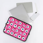 Human Eyeball Pattern Print Laptop Sleeve