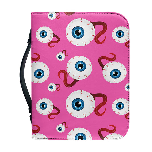Human Eyeball Pattern Print Leather Bible Cover