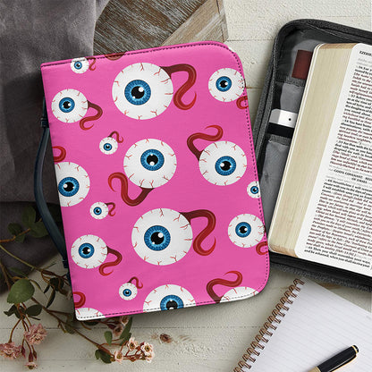 Human Eyeball Pattern Print Leather Bible Cover
