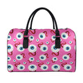 Human Eyeball Pattern Print Leather Duffel Bag