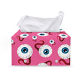 Human Eyeball Pattern Print Leather Tissue Box Cover