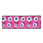 Human Eyeball Pattern Print Long Kitchen Mat