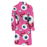 Human Eyeball Pattern Print Men's Bathrobe