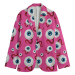 Human Eyeball Pattern Print Men's Blazer