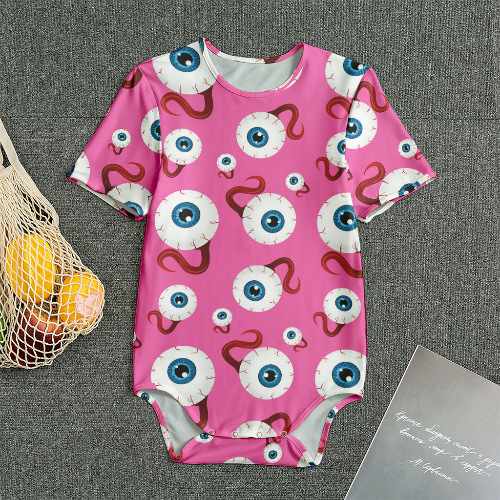 Human Eyeball Pattern Print Men's Bodysuit
