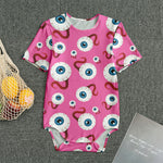 Human Eyeball Pattern Print Men's Bodysuit