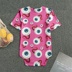 Human Eyeball Pattern Print Men's Bodysuit